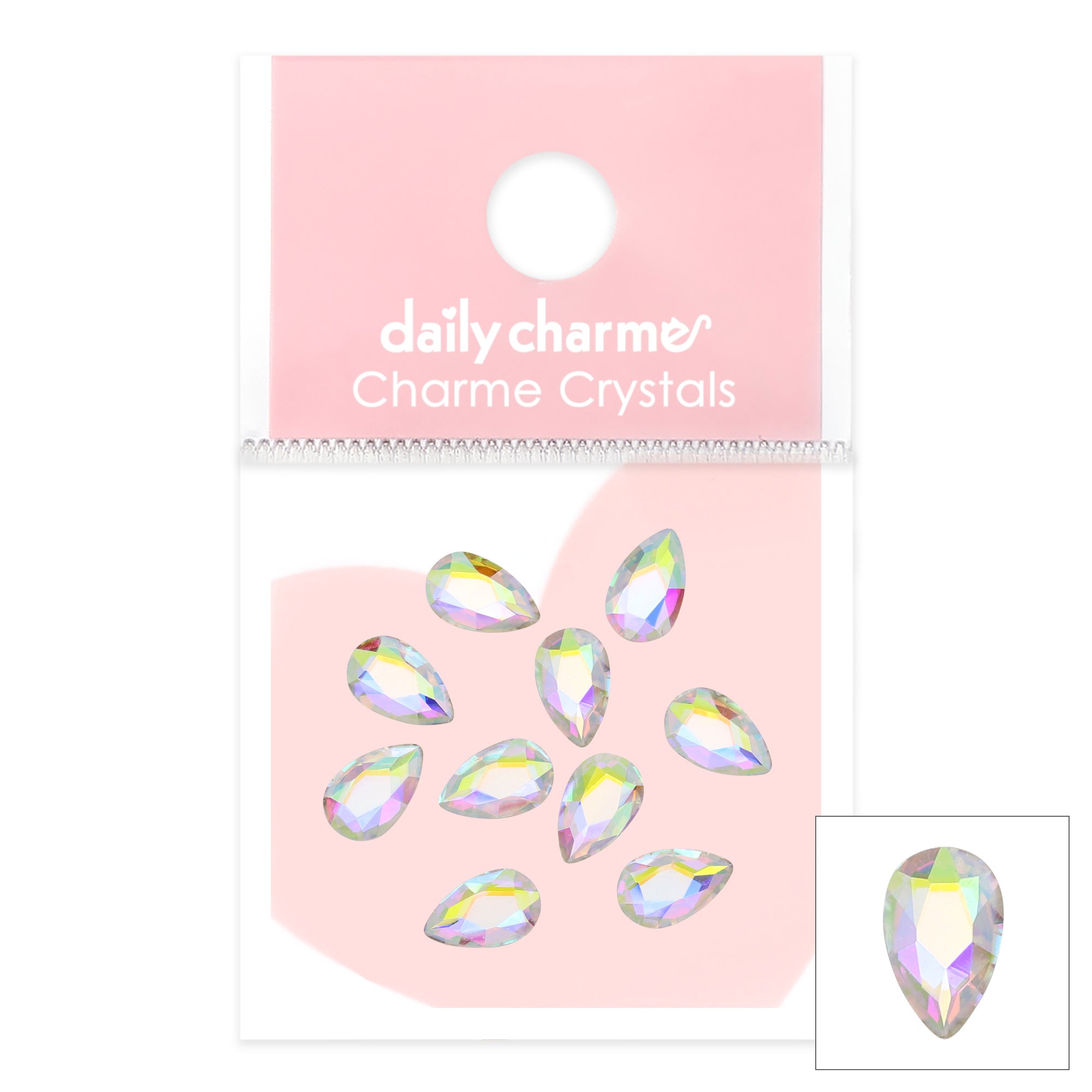 Charme Crystal Pear Flatback Rhinestone For Nails Crystal AB Iridescent –  Daily Charme